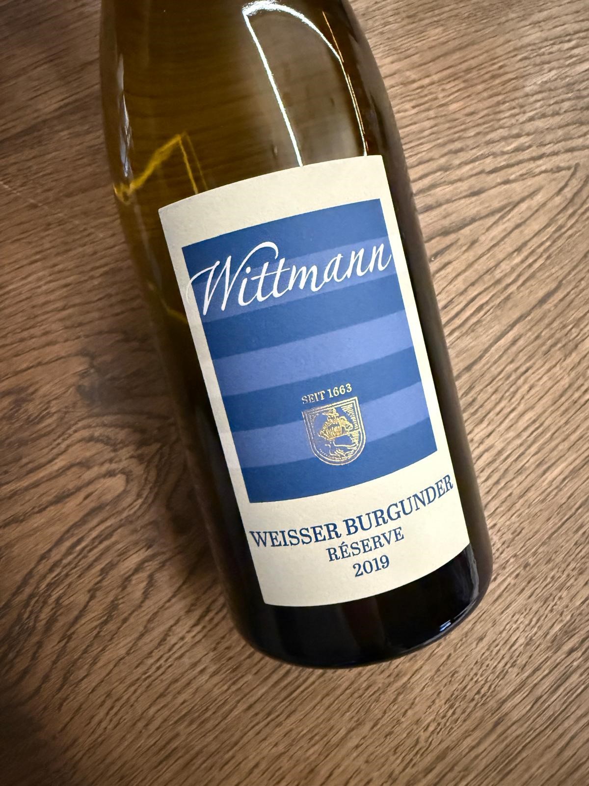 WEINGUT WITTMAN WEISSER BURGUNDER TROCKEN RESERVE 2019 VOL 13